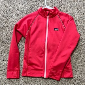 Patagonia Kids Girls XL (14) Full-Zip Technical Fleece Jacket - Coral Pink